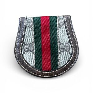 Vintage Gucci Accessories Collection Coin Pouch | GG Canvas | Web Stripe
